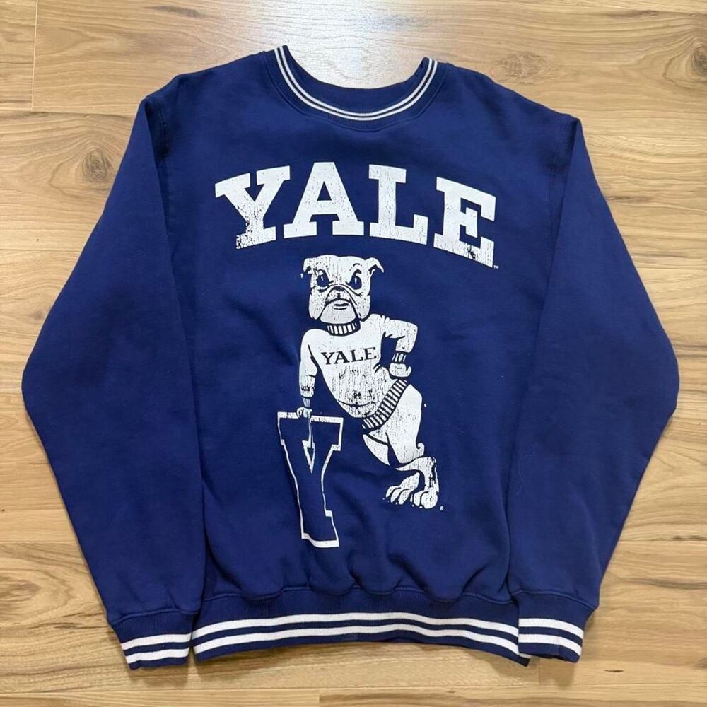 Vintage retro style Yale University Bulldog Crewneck Sweatshirt college medium